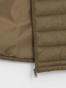 Chaqueta acolchada de invierno de alta calidad, chaleco con cuello redondo y cremallera, superventas, poliéster transpirable, logotipo personalizado, algodón, servicio OEM - Product Image 3