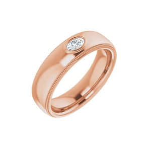 Unisex 1 Carat Oval Cut <b>Solitaire</b> Moissanite Wedding Band Stylish 1ct Moissanite <b>Ring</b> for Men and Women - Product Image 5