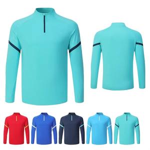 Vente en gros Vêtements de sport Nouveau design Slim Fit Compression Vêtements de gym manches longues Vêtements de sport de luxe Chemise à quart de zip pour hommes - Product Image 2