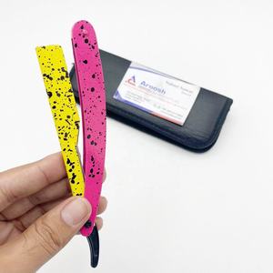 Maquinilla de afeitar recta Manual con logotipo personalizado de alta calidad, herramienta de afeitado Manual de una sola hoja de acero inoxidable para Barbero, axilas, venta al por mayor - Product Image 3