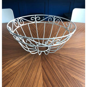 Ensemble de 3 paniers à fruits de forme ronde panier à fruits décoratif de table dernier cri panier à fruits de couleur blanche en métal de qualité supérieure - Product Image 3