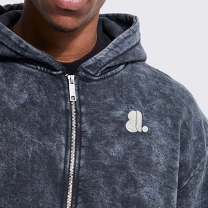 Conjunto de Chándal de Algodón 100% con Cordón para Hombre, Lavado Ácido, Largo hasta la Rodilla, Transpirable, de Alto Gramaje, Personalizado, Ecológico, Venta al por Mayor - Product Image 4