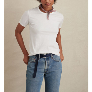 T-shirt blanc à manches courtes en coton personnalisé de haute qualité pour les femmes en gros conception vierge avec logo personnalisé tenue décontracté - Product Image 5