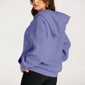 Sudadera con capucha de manga larga para mujer, ropa informal holgada de estilo Hip Hop, sudadera con estampado de tela gruesa cálida, sudaderas de punto, 2025 - Product Image 6