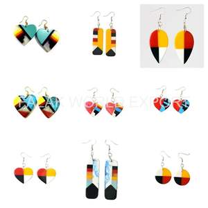 New Most Popular Resin <b>Hoop</b> <b>Earrings</b> <b>Fashion</b> Geometric Round Shaped Resin Elegant <b>Earrings</b> for Women Jewelry And Accessories FWE - Product Image 3
