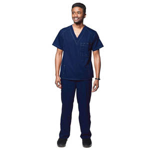 Traje de limpieza activo de dos piezas para mujer, uniforme de enfermería cómodo con tela elástica para uso hospitalario - Product Image 5