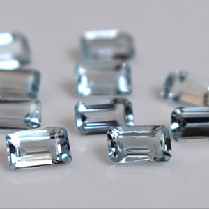 Natural AA Good Light Blue Color Octagon 5x7mm Aguamarina-Suelta AA Aguamarina - Product Image 1