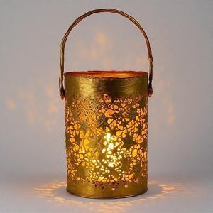 Portavelas de aluminio GlowManger Winter Blessing, elegante diseño fundido, perfecto para Nochebuena y decoración navideña - Product Image 6