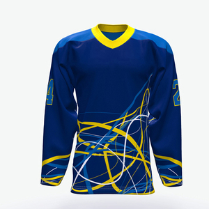 High Quality 100% Polyester Men's Ice Hockey Jersey Breathable and Custom Design <b>for</b> Team <b>Club</b> Wear Printed Hockey Jersey - Product Image 5