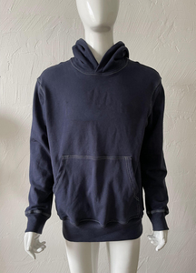 Sudadera con capucha de lana de algodón para hombre con costuras en contraste Streetwear Sudadera con capucha en blanco con estampado en relieve y Puff Otoño ODM Supply - Product Image 5