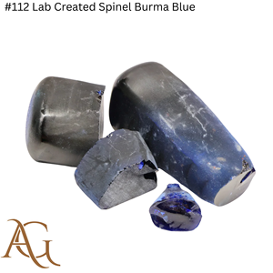 Espinela Cultivada en Laboratorio # 112 Esferas de Espinela Azul Birmania Creada en Laboratorio, Material Sintético de Fusión por Llama, Simulada, en Bruto - Product Image 1