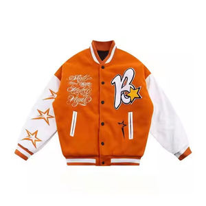2025 nouveau Design veste universitaire pour hommes épais chaud laine Logo personnalisé collège Bomber Baseball veste PU cuir manches classique - Product Image 1