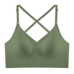 Soutien-gorge de sport pour femme pour le yoga et la course à pied, maintien élevé, séchage rapide, respirant, option logo frontal, design sans couture - Product Image 1