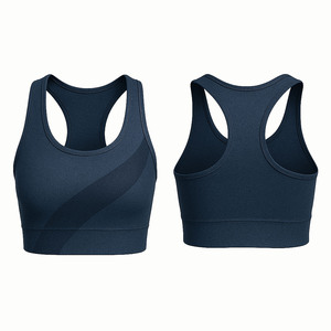 Soutien-gorge de sport simple et durable pour femme, en Spandex et Polyester respirant, avec logo frontal, maintien élevé, taille XS, élasticité moyenne - Product Image 4
