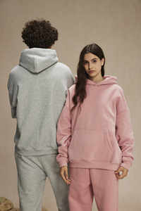 เสื้อฮู้ดแบบสวมหัวสำหรับผู้ชายเสื้อมีฮู้ดผ้าฟลีซที่มีน้ำหนักเกินใส่ได้ทั้งชายและหญิง - Product Image 3