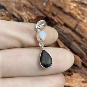 Pendentif opale naturelle fait main, collier en argent sterling 925, bijoux pour femme, cadeau - Product Image 5