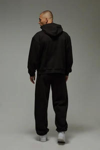 Sudadera con Capucha Extra Grande para Hombre, Diseño Personalizado en Rosa con Impresión Digital Negra, Invierno 2025, Transpirable, Poliéster/Algodón, Gruesa - Product Image 3