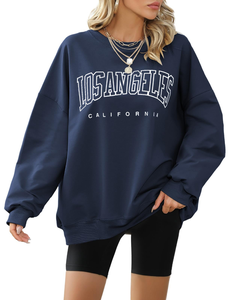 Jersey de invierno personalizado de alta calidad para mujer, sudaderas con capucha de algodón y poliéster, bordado personalizado, patrón sólido, Parte delantera informal - Product Image 1