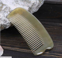 Meilleur peigne à poux ionique moderne 100 % naturel et écologique en corne de buffle, fait main et poli, pour les soins capillaires, avec logo personnalisé, pour usage domestique et en salon
