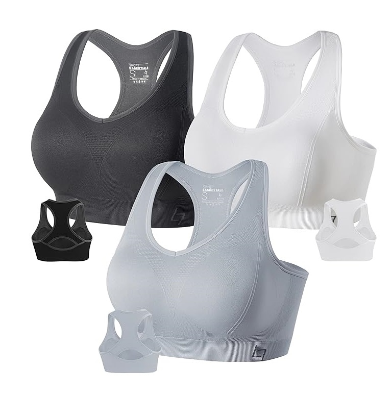 Hot Selling Women's Sports Bra for High Impact Sports Adjustable Padded Bra Quick Dry Feature Spandex Lining Popular Support
