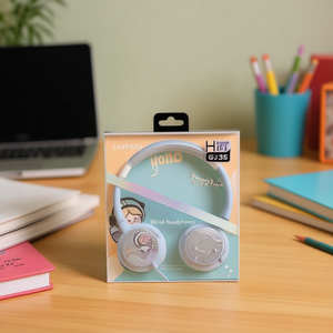 Audífonos con Cable GJ35 de Dibujos Animados, Interfaz de 3.5mm, Controlador Dinámico, Almohadillas Grandes de Plástico, Sin Cancelación de Ruido, para Niños y Adolescentes - Product Image 3