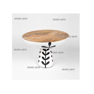 Support de gâteau à Dessert en fer classique avec couvercle en verre forme ronde support de chocolats de taille personnalisée en Inde - Product Image 5