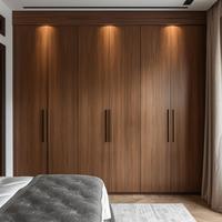Foshan Fabricant de meubles de chambre à coucher personnalisés Armoire à vêtements Dressing Dressing moderne Armoire en bois MDF en forme de U
