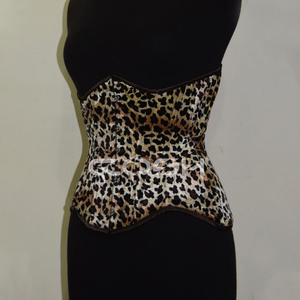 Corset Bustier en Velours Léopard 100% Satin Personnalisé pour Femmes - Product Image 4