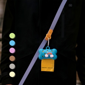 Dispensador de Bolsas para Excremento de Perro con Forma de Hueso, de Silicona, con Dijes Personalizados, Accesorio Decorativo, Contenedor Portátil para Bolsas de Desechos de Mascotas - Product Image 1