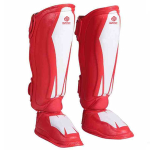 Protège-tibias de karaté en cuir synthétique de haute qualité pour les gants de boxe imprimés avec logo personnalisé d'arts martiaux avec caractéristiques de sécurité - Product Image 2