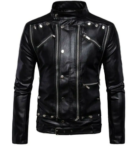 เสื้อแจ็กเก็ตหนังแฟชั่นสำหรับผู้ชายเสื้อแจ็กเก็ตหนังสำหรับผู้ชายแบบลำลองสำหรับ2025 - Product Image 2