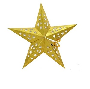 ของตกแต่งผนังรูปดาวทรงกลมทำจากโลหะสีทองดีไซน์ทันสมัยของขวัญคริสต์มาสขายส่งโลโก้ตามสั่ง - Product Image 4