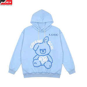 Pakistán hizo 100% algodón polar transpirable moda Color contraste Puff impreso sudaderas con capucha hombres invierno con capucha venta al por mayor precio bajo - Product Image 1