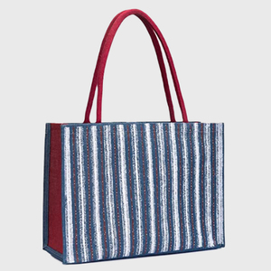 Producto de Venta caliente de alta calidad logotipo personalizado yute bolsa de compras bolsa de lona de algodón artículo personalizado estilo patrón carta promoción IND - Product Image 3