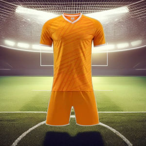 Fabricación de uniformes de fútbol al por mayor, conjunto personalizado de dos piezas (camiseta y pantalón corto) con diseño de logotipo personalizado por sublimación. - Product Image 1