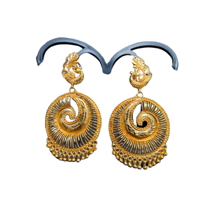 Boucles d'oreilles de vente en gros serties de boucles d'oreilles de style Jhumka plaqué or 22CT conçues pour les femmes par les exportateurs - Product Image 2