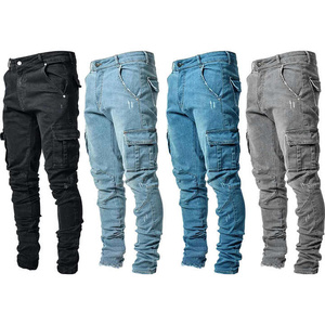 Pantalones vaqueros de corte recto para hombre, Vaqueros cómodos y elegantes, ideales para uso diario, ropa informal, moda y aventuras al aire libre - Product Image 1