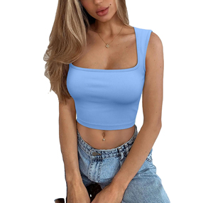 Women Knitted 100% Cotton Solid Color Halter Neck Crop Tank <b>Top</b> Hip Hop Style Tassel & Lace Green - Product Image 6