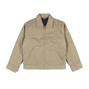 Veste bomber d'automne vintage coupe slim en twill de coton respirant avec logo personnalisé sur le devant, coupe-vent, pour homme, grandes tailles - Product Image 6