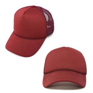 Venta al por mayor Hip Hop algodón malla camionero sombrero en blanco gorra de béisbol logotipo personalizado impresión 5 paneles gorras deportivas bordadas - Product Image 1