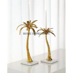 Candelabros de decoración de mesa pulida de oro y Metal con Base de mármol, candelabros altos hechos a mano de calidad superior con nuevo patrón de aspecto - Product Image 6