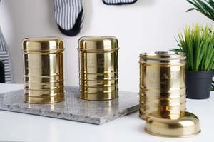 Pot de sucre Design de luxe pour le stockage des aliments Aliments secs Cuisine Décorative Hôtel Restaurant Fabriqué en Inde Vente en gros 2025 - Product Image 2