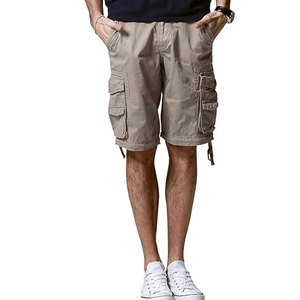 Casual Streetwear Multi-pocket Mid Waist Breathable Quick Dry 100% Cotton Cargo Shorts for Men Summer Wear - Product Image 3