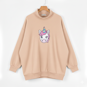 เสื้อสเวตเชิ้ตไหมพรมคอเต่าทรงหลวมสำหรับผู้หญิง ไซส์ใหญ่ สไตล์ลำลองสำหรับฤดูหนาว ดีไซน์ทันสมัย เหมาะสำหรับใส่ในชีวิตประจำวัน - Product Image 1