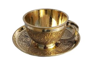 Vasos de Latón al por Mayor, Recipientes para Beber de Latón Pulido de Primera Calidad, Ideales para el Hogar, Hoteles, Cafeterías, Templos y Servicios de Catering para Eventos, Precio de Exportación - Product Image 1