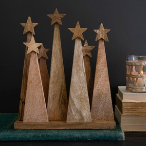 Decoración festiva de árbol de Navidad MDF marrón natural perforado de madera artesanal para hogares abrazar la elegancia natural durante las vacaciones - Product Image 4