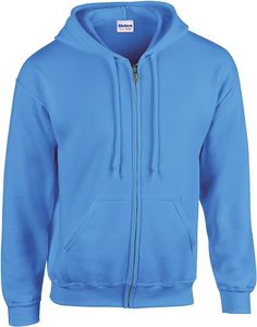 100% coton polaire pleine fermeture éclair pull à capuche automne solide motif à capuche col poche impression numérique Anti-boulochage 320g - Product Image 2