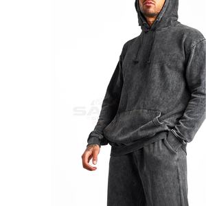 Conjunto Deportivo para Hombre, Corte Regular, Sudadera con Capucha Lavada al Ácido, Conjunto para Correr con Cordón, Informal, Ligero, Transpirable, OEM - Product Image 3