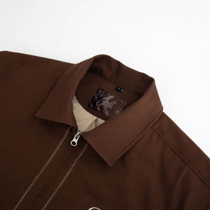 Manteau d'hiver doublé en sergé de coton à manches longues boutonné pour homme Veste à fermeture éclair pour homme à manches longues - Product Image 3