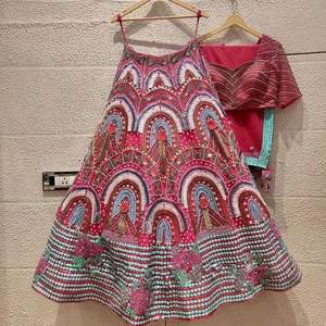 Elegant Sequins Embroidery Thread Work Lehenga with Cancan & Canvas Patta Indian Pakistani Clothing Lehenga Choli for Women - Product Image 3